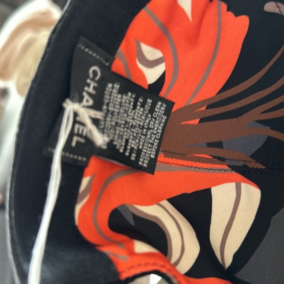 Chanel black denim logo hat baseball cap one size with box coco beach - Picture 6 of 9